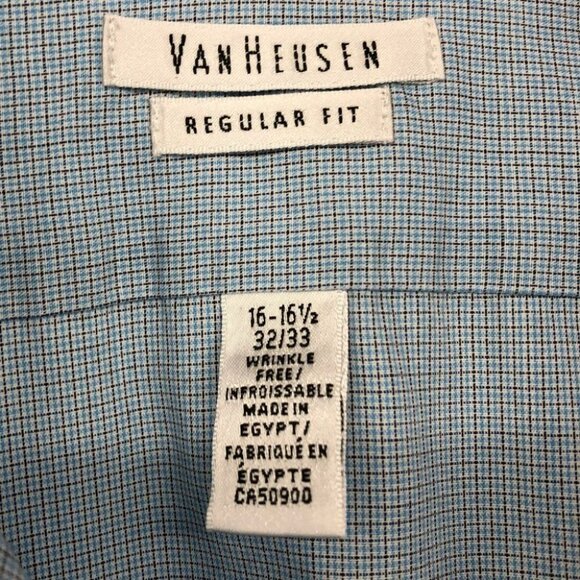 Van Heusen Light Blue Button Down Dress Shirt 32/33 - Picture 3 of 14